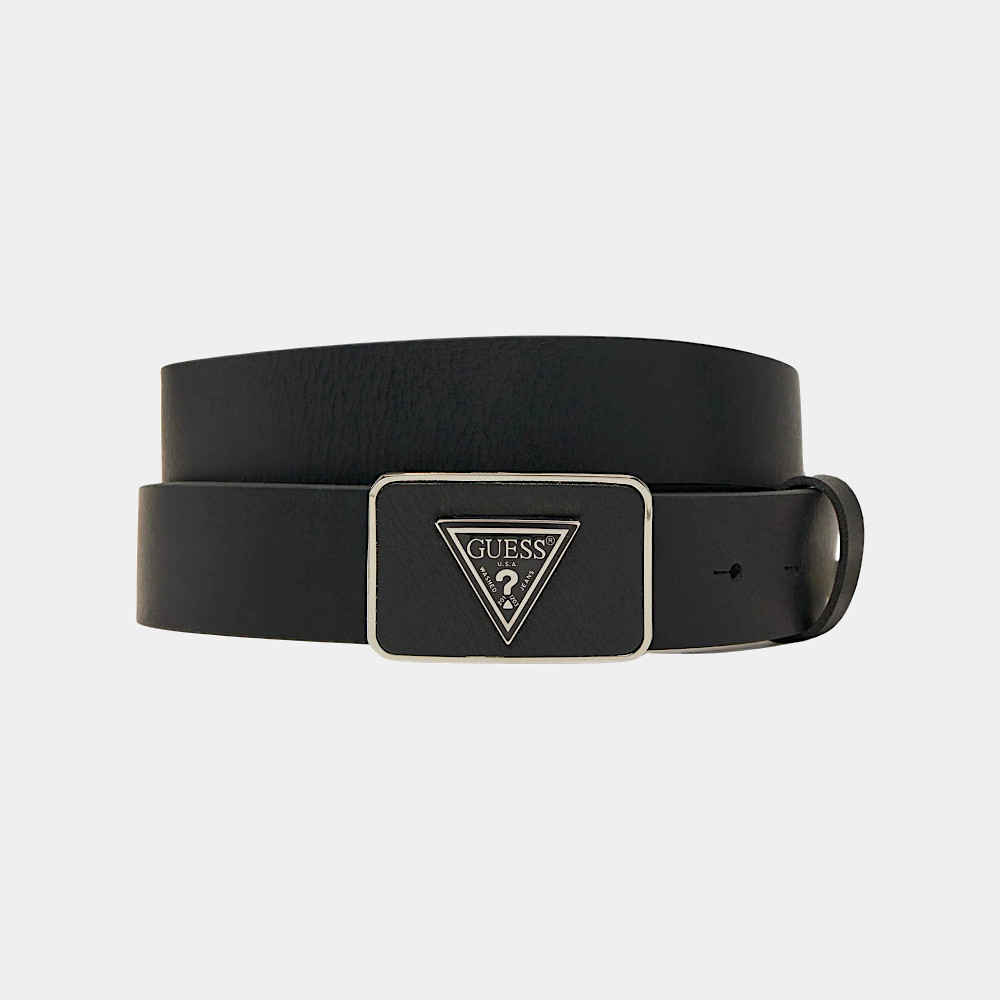 Pasek męski czarny SKÓRA Guess / Men's belt BLACK Guess