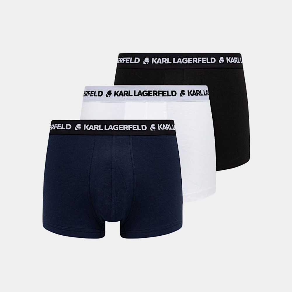 Bokserki męskie 3-pak Karl Lagerfeld (Czarne, Białe, Granatowe) / Boxer shorts Karl Lagerfeld 3 PACK (Black, White, Navy)