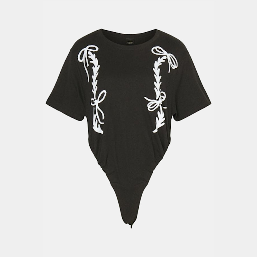 Body damskie Czarne z nadrukiem PINKO / Women's body Black PINKO